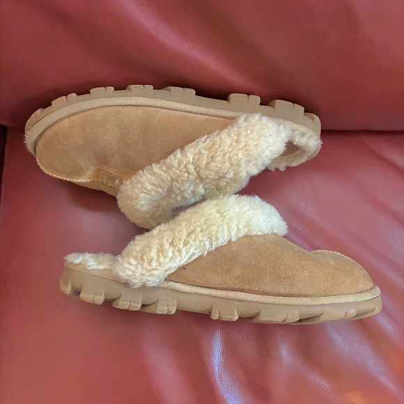 "Ugg" leather, fleece-lined slipper (mule) 7-8, sand - Picture 9 of 13